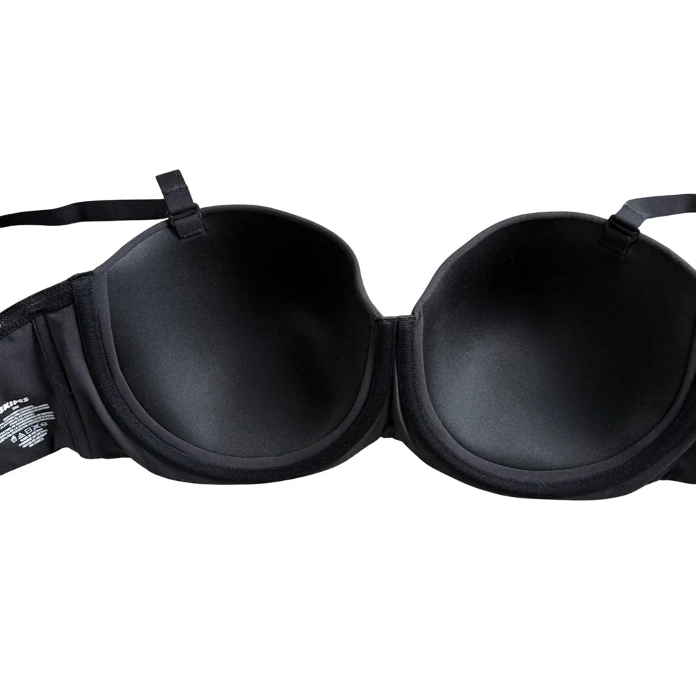 SKIMS Multi-Way Strapless Bra Women 38D Onyx Black Underwire Removable Straps - Picture 7 of 7